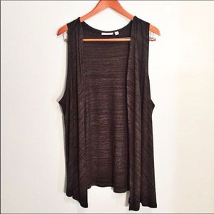 Open front knit vest by Susan Graver